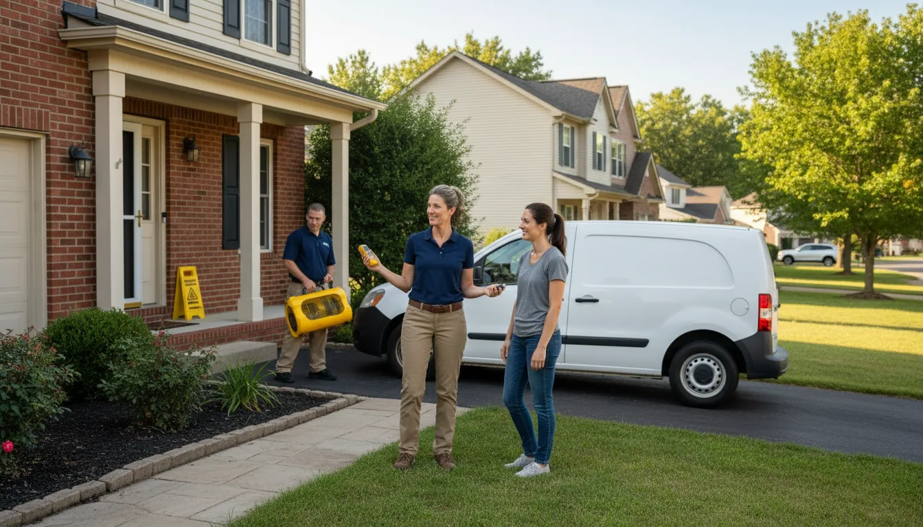 Residential water damage restoration in Barnhill, IL